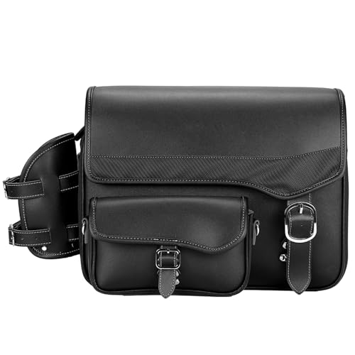 Sacs de selle moto 15L en cuir PU sacoches de voyage latérales pour Rebel CMX 500 et CT125