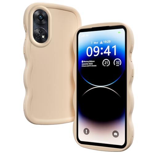 PanXCase Funda para OPPO Reno 8T 4G - Funda Silicona Diseño Olas Bonito, Delgado Suave Ligera Mujeres Chicas Antigolpes Anti-rayaduras Capa (Blanco)