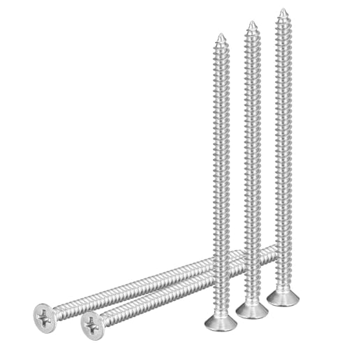 DTGN 50Pcs #8x3 Flat Head Wood Screws, 304 Stainless Steel