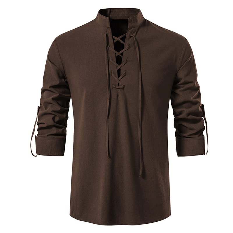 GRAJTCIN Pirate Tops Costume Shirts for Men
