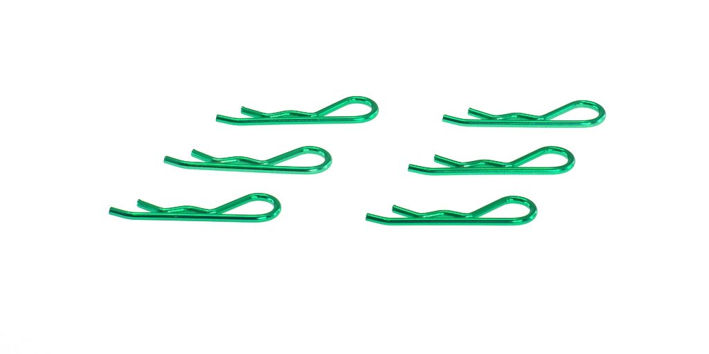 EDS Racing Products Body Clips for 1/8 Scale (Metallic Green) (6pcs)