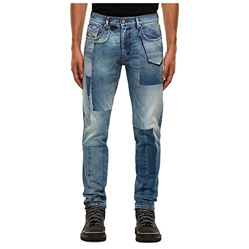 Image of Diesel Men's D-strukt-sy2 L.32 Pantaloni Jeans, 01 Blue Denim, 32