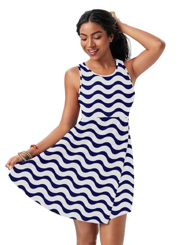 Image of HiMONE Vacation Dresses for Women 2025 Summer Dress Women's Casual Sundresses Casual Beach Petite Sun Dress XS-2XL