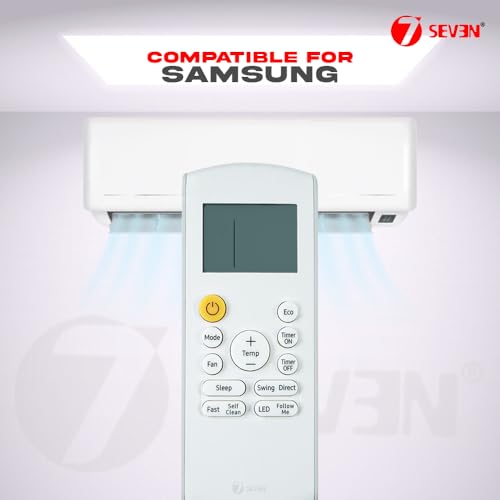 Image of 7SEVEN Compatible with Samsung AC Remote Control RG57Y2 /BGEF Model 184B Suitable for 1 1.5 2 Ton Penta Series Inverter Spilt Air Conditioner - Match Keys Exactly with Existing Remote Function