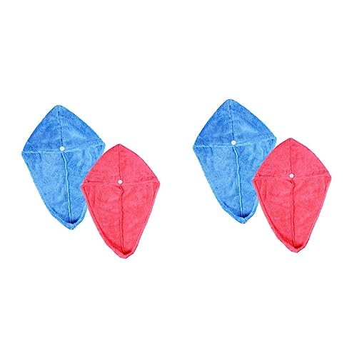 FRCOLOR 4 Peças Touca De Banho De Cabelo Grande Touca De Banho Turbante Seco Toalhas De Tingimento D