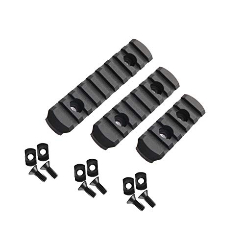 Fesaymi Picatinny Rail Accessory Set Compatible with M-lok Systems,5-Slot 7-Slot 9-Slot 11-Slot 13-Slot Lightweight Picatinny Rails with T-Nuts & Screws & Allen Wrench Accessory