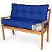 Spatium Coussin pour Banc de Jardin siège + Dossier, terrasse, Balcon Amovible taie d'oreiller imperméable 30 Tailles au Choix Parmi 7 Couleurs(190 x 80 x 10cm Bleu)