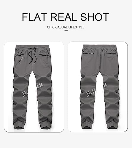 Jmierr Mens Fashion Joggers Pants - Casual Cotton Drawstring Twill Chinos Pants Stretch Tapered Jogger Sweatpants Trousers With Pockets For Men Workout, Us 36(L), 1 Grey #TOP5