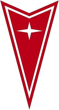 Pontiac Logo Decal Red Vinyl Sticker, Car Laptop Window Tumbler Water Bottle Logo Symbol
