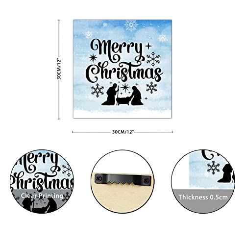 Plaque bois Merry Christmas pour embellir un mur vide salon - 2