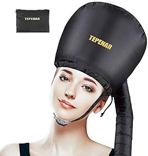 Bonnet Hood Hair Dryer Attachment by TEPENAR - Adjustable Extra Large Soft Bonnet