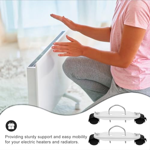 Soporte con ruedas para calefactor eléctrico base móvil para radiadores 4