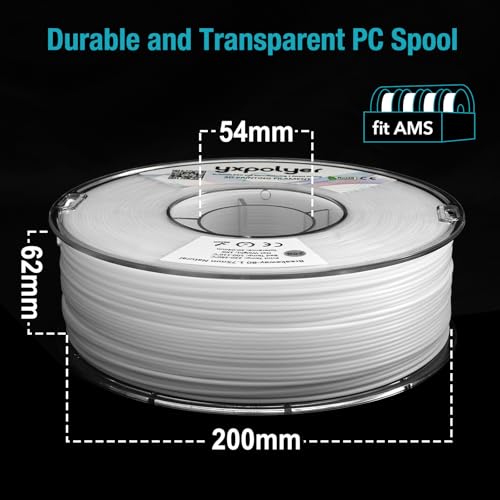 Image of YXPOLYER Breakaway Support Filament 1kg 1.75mm with Upgraded PC Reusable AMS-Compatible Spool, Solvent-Free Support Material for PETG, Nylon, PA-CF, PPS, PC-CF, and More Engineering-Grade Filament