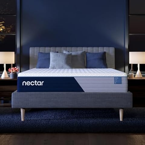 Nectar Classic Hybrid 12” Queen Mattress (New Version) - Medium Firm - Contouring Memory Foam & Innerspring Coils - Cooling Top Layer - Pressure-Relief - 365-Night Trial & Forever Warranty Cover
