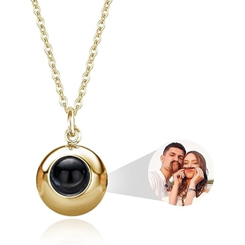 Capture Memories Forever with Personalized Picture Necklace - Projection Necklace w...