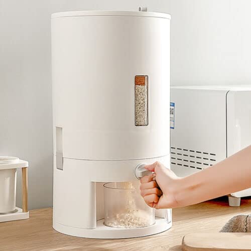 Contenitore per cereali asiatici, 20 l, per riso e tazza, 10 kg, per conservare riso, cereali, farina, pasta, noci, fagioli, ecc