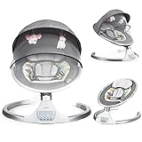 ★ Mit Musikfunktion und Anhänger ★ Der Babyschaukelstuhl kann selbst 10 Musikmelodien spielen. Natürlich können Sie Bluetooth- oder USB-Kabel verwenden, um externe Geräte anzuschließen und mehr Musikmelodien abzuspielen. Zusätzliche Lamm- und Ponyanhänger ziehen die Aufmerksamkeit des Babys auf sich. Weiche Musik kann Ihr Baby beruhigen.