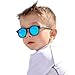 Babiators Polarized Keyhole Sunglasses - Black with Dark Blue Lenses/Protect Eyes from Glare/UV, Look Fashionable/Ideal for Outdoors, Sports & Everyday Wear, Kids Aged 6+