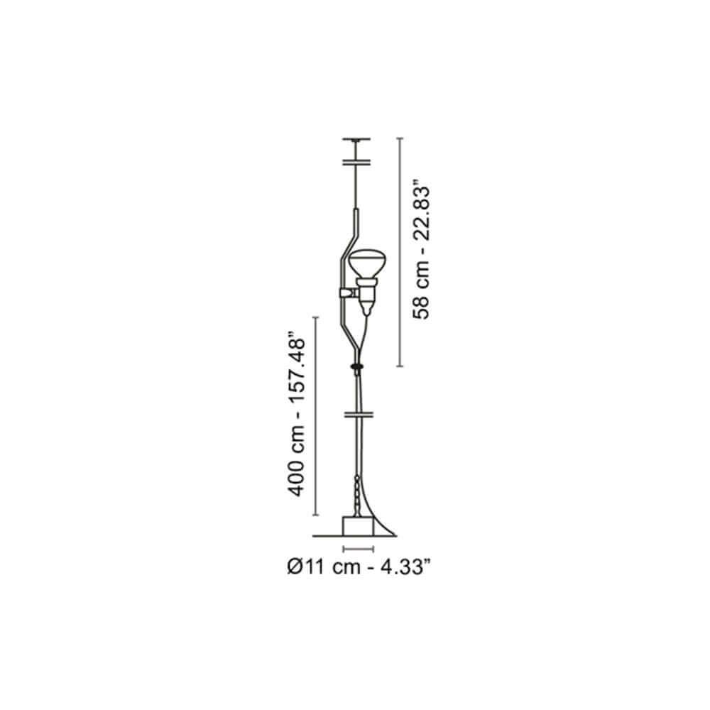 Flos Parentesi Dimmerabile lampada da terra bianco