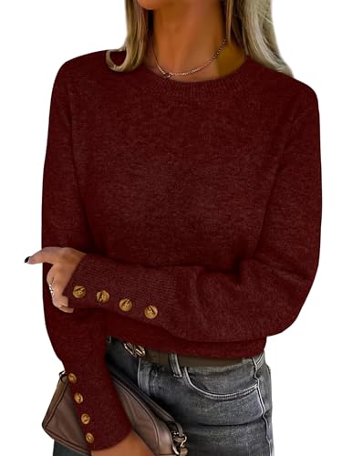 ANRABESS Sweaters for Women Long Sleeve Crewneck Casual Loose Wool