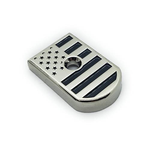 Tek_Tactical 2 X Magazine Base Plate Upgrade for Beretta 92 Series Nickel Plated US Flag