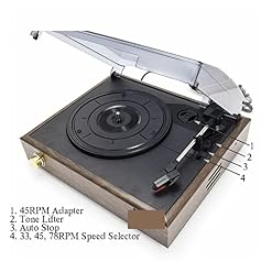 Tourne-Disque Vinyle Phonographe Classique à 3 Vitesses Gramophone Platine Vinyle à entraînement par Courroie Tourne-Disque Vinyle LP avec 2 Haut-parleurs stéréo intégrés Tourne-Disque Vinyle Vintage - Les Beatles, Paul McCartney, John Lennon, RIngo Starr, George Harrison Tourne-Disque Vinyle Phonographe Classique à 3 Vitesses Gramophone Platine Vinyle à entraînement par Courroie Tourne-Disque Vinyle LP avec 2 Haut-parleurs stéréo intégrés Tourne-Disque Vinyle Vintage – Image 3