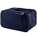 Travel Underwear Organizer Bag, JJ POWER Lightweight Double Layer Large Capacity Cosmetic Bag- Multiple Compartments and Pockets (Navy)