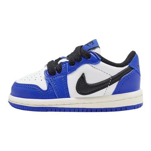 Jordan 1 Retro Low Silver Baby/Toddler Shoes (White/Game Royal/Sail/Black)