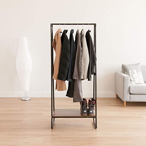 image for IRIS USA, Inc. IRIS USA Clothing Rack, Clothes Rack with Wood Shelf, F