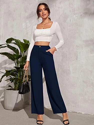 Image of Elendra Women Lycra - Bootcut Trousers Pant Wide Leg