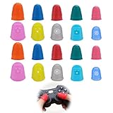 10 Pair (20 PCS) Rubber Thimble, Hand Sewing Silicone Finger Tips Protector Guard for Hand Sewing, Quilting, Knitting, Embroidery, Paperwork & Crafts (5 Sizes & 10 Colors)
