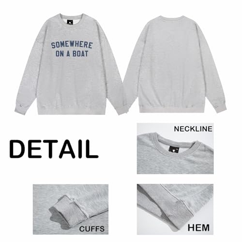 Somewhere On A Boat Sweatshirt Somewhere On A Boat Shirt Funny Long Sleeve Print Shirt2