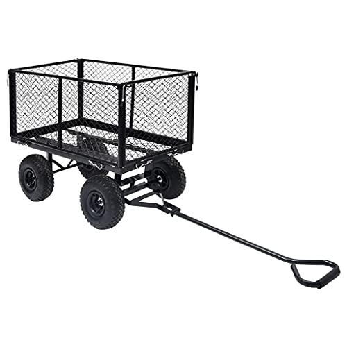 Generico Carrello a Mano da Giardino Nero 350 kg,Articoli di ferramenta,Utensili,Carrelli merci-92582