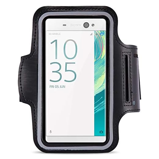 Väska kompatibel för Sony Xperia serie jogging mobiltelefon skal fitness väska sportarmband löpväska, färger: svart, smartphone: Sony Xperia Z3 Compact