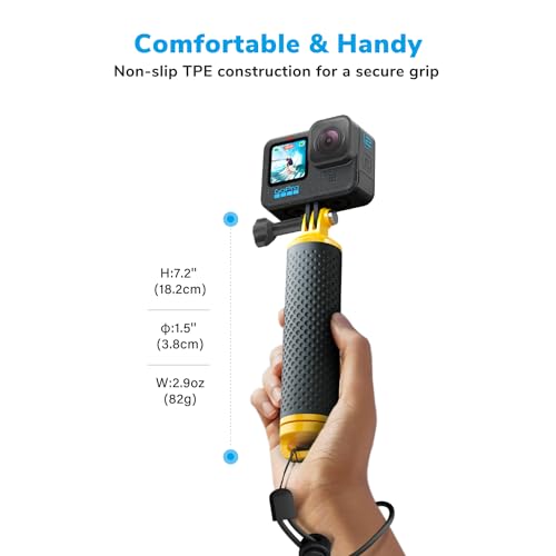 Sametop Alça flutuante à prova d'água compatível com GoPro Hero 12, 11, 10, 9, 8, 7, 6, 5, 4, Sessi