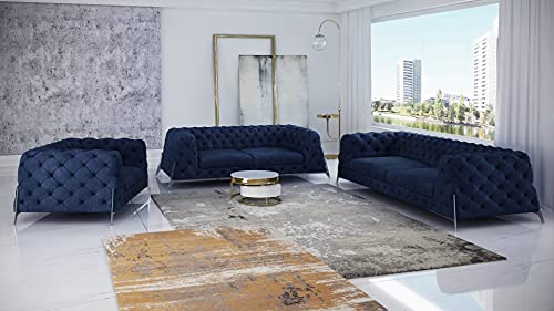 Luxury Miami 3+2 sofá Set (azul)