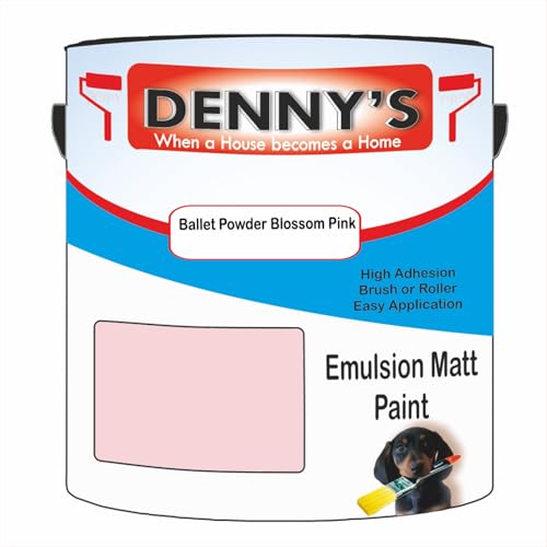 Premium Interior Wall & Ceiling Emulsion Paint – Ballet Powder Blossom Pink – Rich Matt Finish, Durable & Washable, Low Odour, Ideal for Living Rooms, Bedrooms & Hallways (1 Litre Tin)