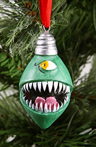 Forged Dice Co. Monstrous Merrymakers Holiday Mimic Ornament Set Of 3 Resin And Hand Painted Mimic Santa Hat, Christmas Tree Lightbulb, And Gift Box Dnd Monster Ornaments #TOP7