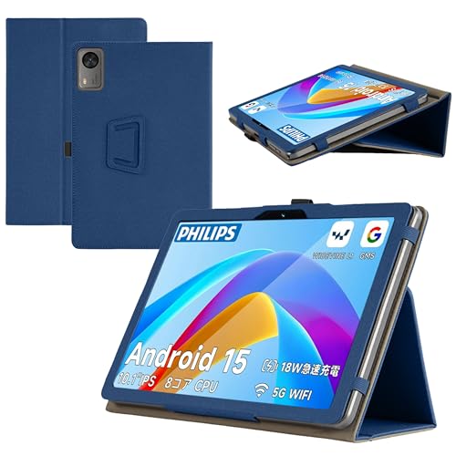For PHILIPS T7315 / T7315X / aiwa tab AS10L (JA5-TBA1011) �P�[�X 10.1�C���` �^�u���b�g �J�o�[ RUIXH PU�f�� �����h�~ ����~�� ���h�~ �ی�J�o�[ �y�� �Ń|�[�^�u�� �����u���P�b�g