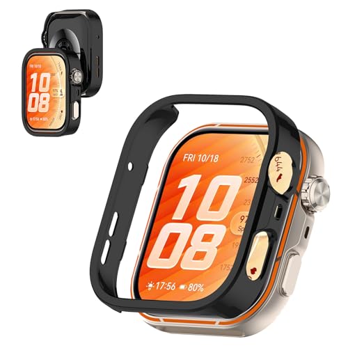 For HUAWEI WATCH FIT5 Pro �p �P�[�X �J�o�[�yKONXISA�z�X�}�[�g�E�H�b�` �ی�J�o�[ PC�f�� �y�� ���^ �����ȒP �C�菝�h�~ �Ռ��z�� �����[�d�\�i�u���b�N�j