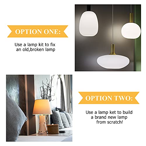 2 Pcs Lamp Light Kit Table Repair Make A Lamp Kit With 3 Way Socket Diy Lamp Wiring Parts Lamp Rewire Kit For Diy Lamp Design #TOP1