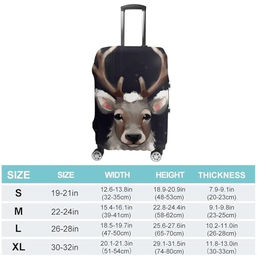 Carry on Luggage Cover Reindeer Suitcase Covers for Luggages Tsa Approved Travel Luggage Sleeve Protector Elastic Suitcase Protector Anti-Scratch Washable Fits 19-30 Inch Case -XL2
