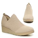TARYN ROSE Women's Kabe Comfort Wedge Sneaker – Lightweight Knit Upper, Cushioned Footbed, Slip-On Design