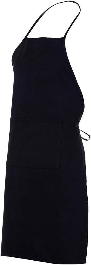 Impreshunz Cotton Mix Unisex Professional Quality Chefs Bib Apron with 2 pockets for Kitchen BBQ Restaurant Work Bistro Catering College Butchers Gardening Home Cooking Coffee Women Men Girls