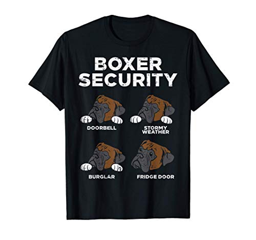 Boxer Security Funny Animal Pet Dog Lover Owner Mom Dad Gift Camiseta