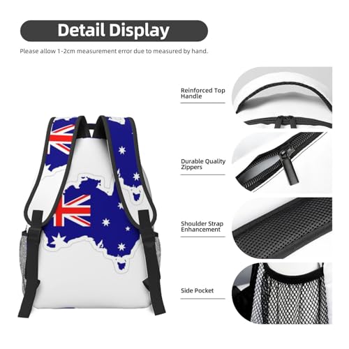 Sac à dos polyvalent EdWal grand format imprimé carte australienne - 5