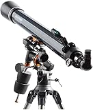 Refractors 90mm Aperture 1000mm Professional Astronomy Refractor s Fully-Coated Glass Optics with Phone Adapter Refractors Clear Im