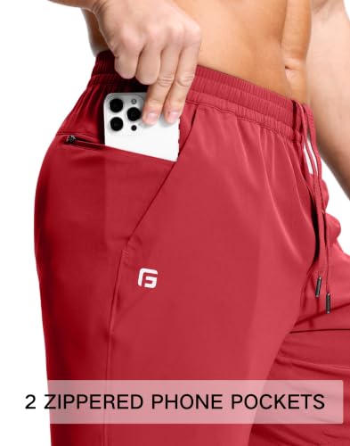 Image of GGJ Men's Lightweight Athletic Shorts with 2 Zipper Pockets 7 inch /9 inch /5 inch Gym Workout Running Quick Dry Tennis Shorts for Men