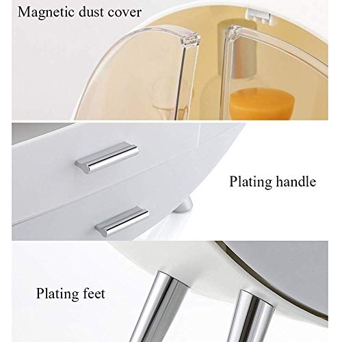 Makeup Organizer Large Capacity Dustproof and Waterproof Cosmetic Organizer Box Fully Open Makeup Display Boxes,Makeup Caddy Holder for Bathroom, Countertop,Dresser (Grey)