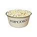 Popcorn Bowl, GSL82, Vintage, White, Retro Styled REPRODUCTION of old-time bowl with old-time Blemishes and Distressed Touches throughout